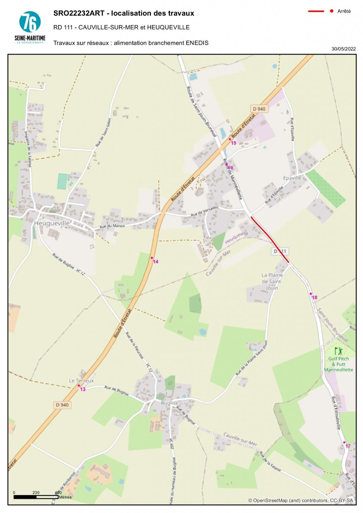 Travaux sur réseaux route de Mannevillette